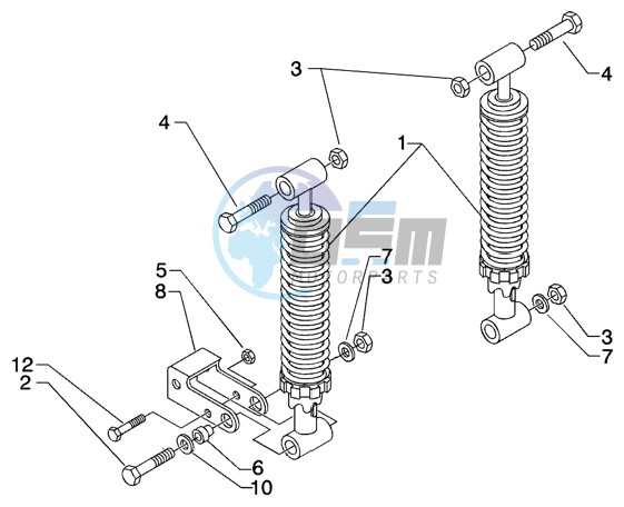 Rear shock absorbers