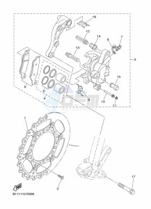 YZ250 (B9U2) drawing FRONT BRAKE CALIPER