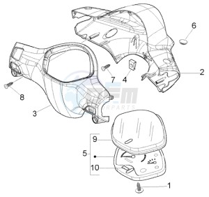 Liberty 50 2t RST ptt (AU-D) Austria - Germany drawing Speedometers Kms. - handlebar cover