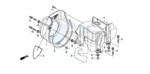 SH50 SCOOPY drawing FAN COVER/SHROUD