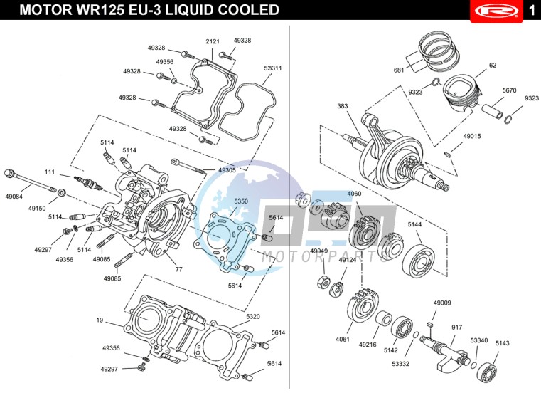 CYLINDER HEAD-CRANKSHAFT  EURO3