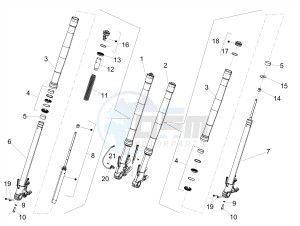 SHIVER 900 ABS (APAC) drawing Front fork Kayaba