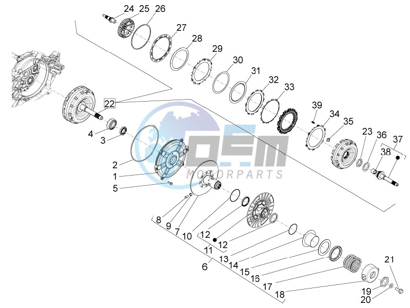 Driven pulley