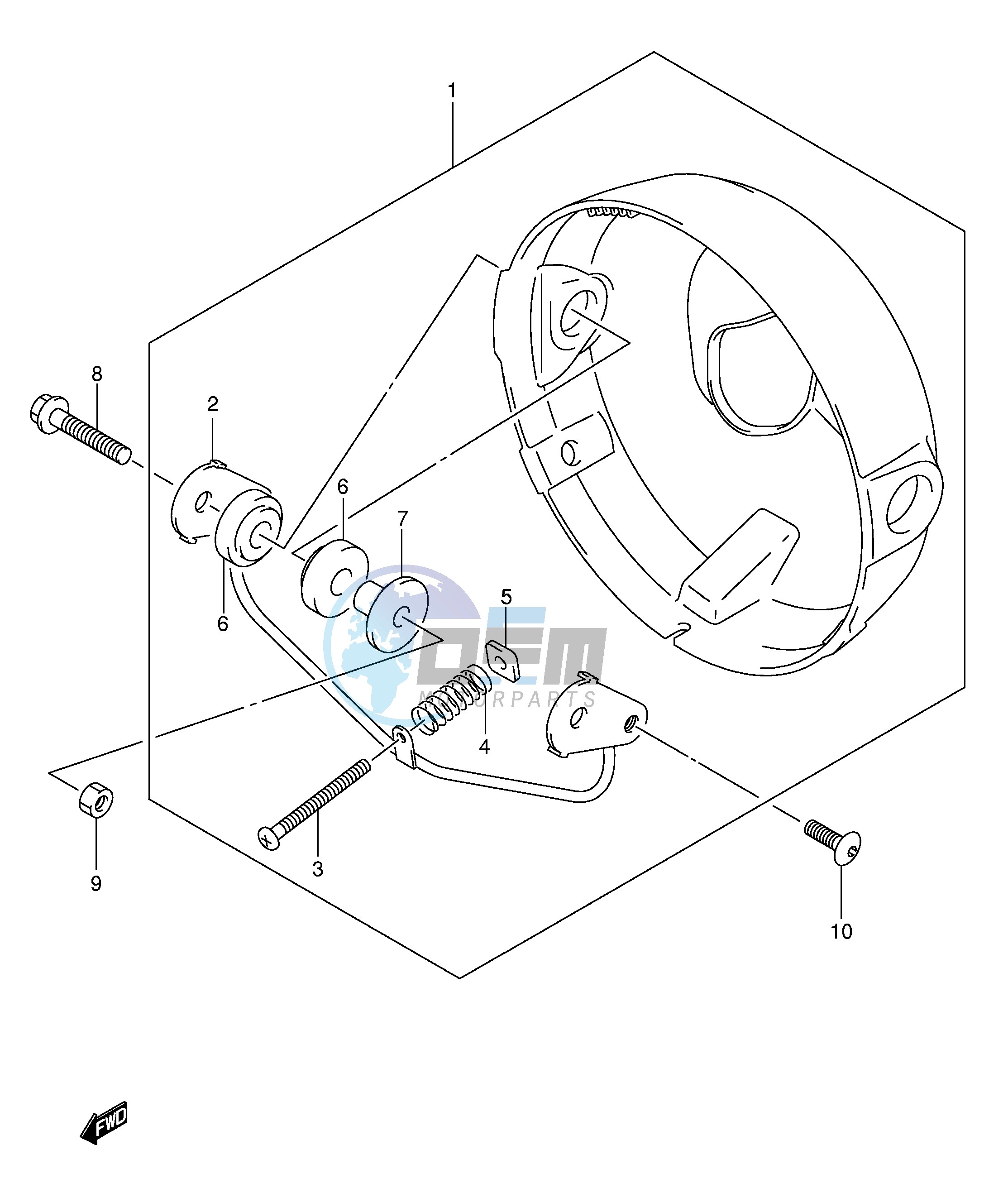 HEADLAMP HOUSING (SV650K3 UK3 K4 UK4)