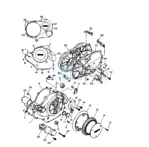 XV VIRAGO 11000 drawing CRANKCASE COVER