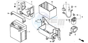 CMX250C REBEL drawing BATTERY