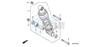 CB600F9 Spain - (SP / 25K) drawing REAR CUSHION