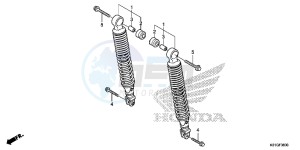 SH125G SH125S UK - (E) drawing REAR CUSHION