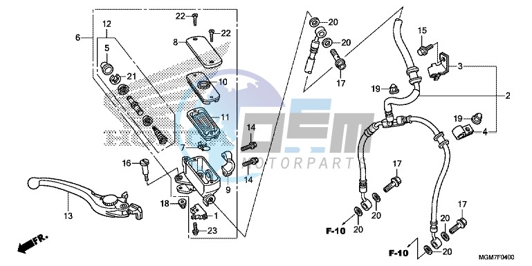 FR. BRAKE MASTER CYLINDER (CB600F)