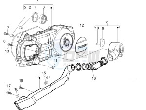 Liberty 200 4t (N15000U01) drawing Crankcase cover - Crankcase cooling