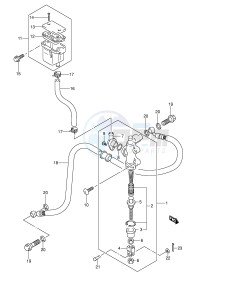 GSF1200 (E2) Bandit drawing REAR MASTER CYLINDER