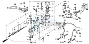 CBR1000RA9 BR / ABS MME drawing FR. BRAKE MASTER CYLINDER (CBR1000RA)