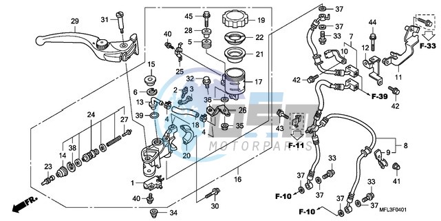 FR. BRAKE MASTER CYLINDER (CBR1000RA)