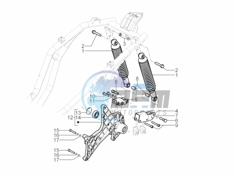 Rear suspension - Shock absorber/s