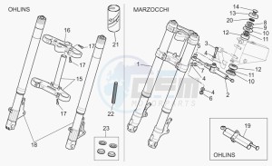 V 11 1100 Cafè-Ballabio Cafè-Ballabio drawing Front fork I