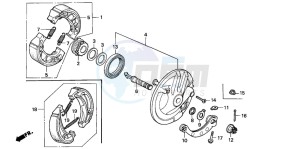 CT110 drawing FRONT BRAKE PANEL