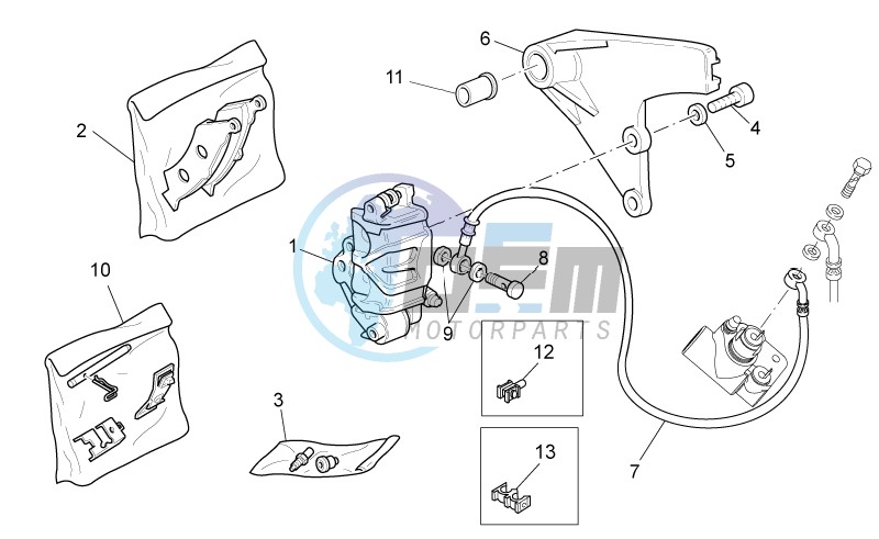 Rear brake caliper