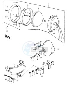 KZ 750 G [LTD II] (G1) [LTD II] drawing HEADLIGHT