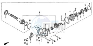 TRX300 FOURTRAX drawing SIDE GEAR CASE