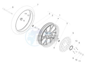 RS 125 RS REPLICA 4T E4 ABS (APAC) drawing Front wheel