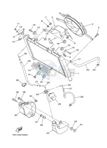 MT09A MT-09 STREET RALLY ABS 900 (2DRJ 2DRK) drawing RADIATOR & HOSE