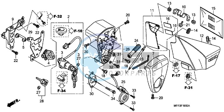 SIDE COVER/TOOLS/COMBINATION SWITCH