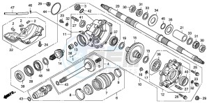 TRX420TM FOURTRAX drawing REAR FINAL GEAR