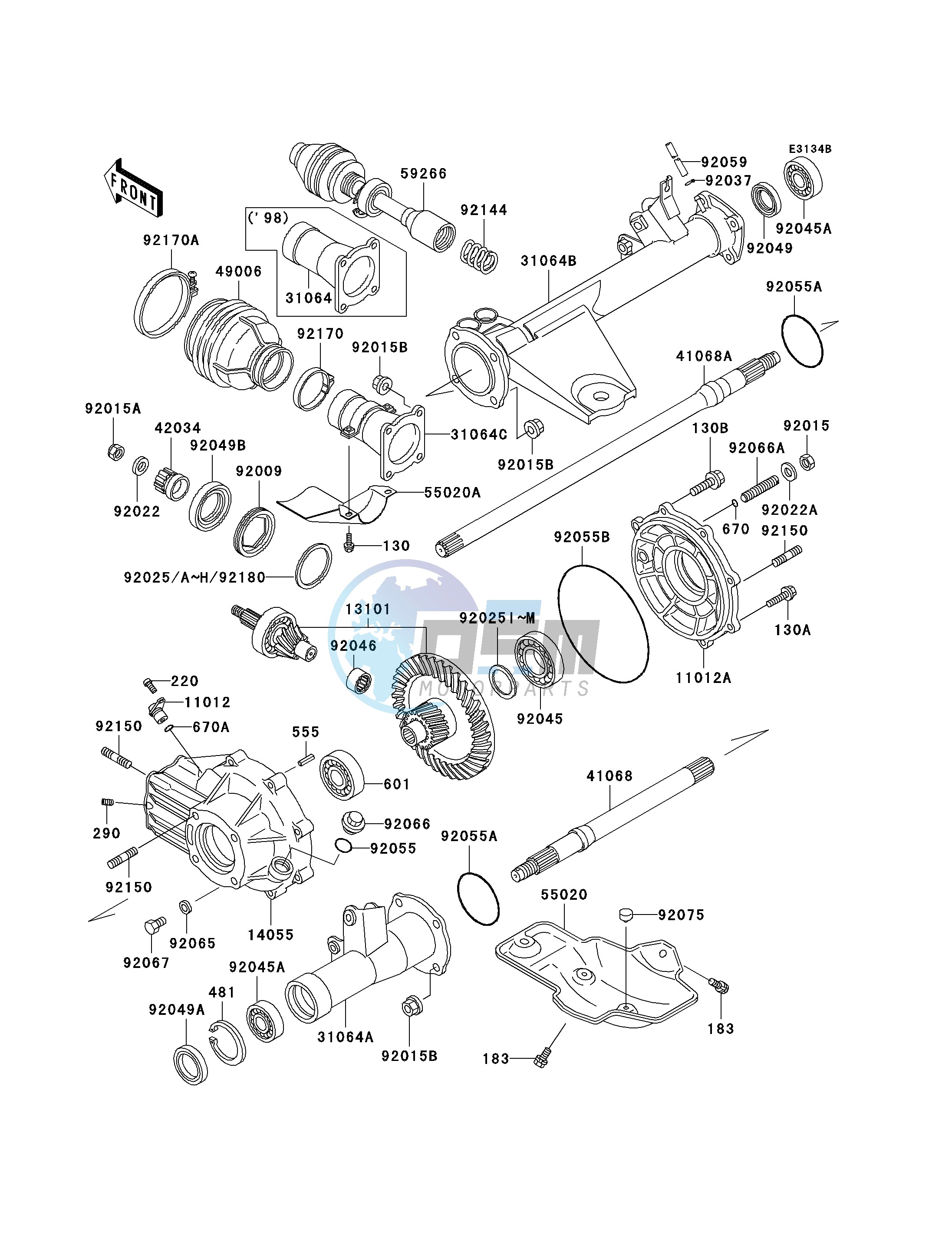 DRIVE SHAFT -- REAR- -