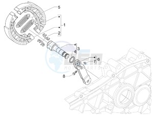 S 150 4T 2V ie E3 College drawing Rear brake - Brake jaw