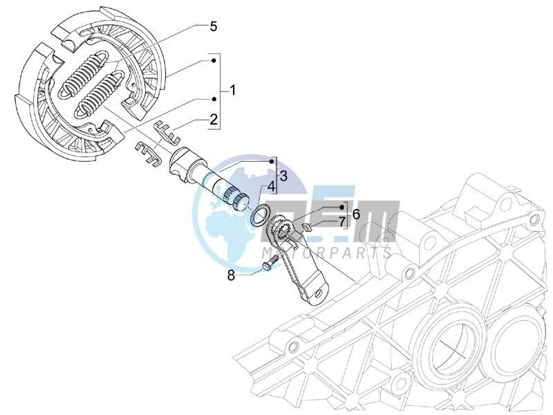 Rear brake - Brake jaw