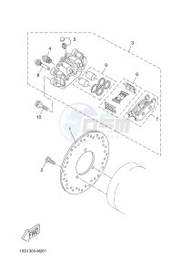 YPR400RA XMAX 400 ABS EVOLIS 400 ABS (1SDG) drawing REAR BRAKE CALIPER