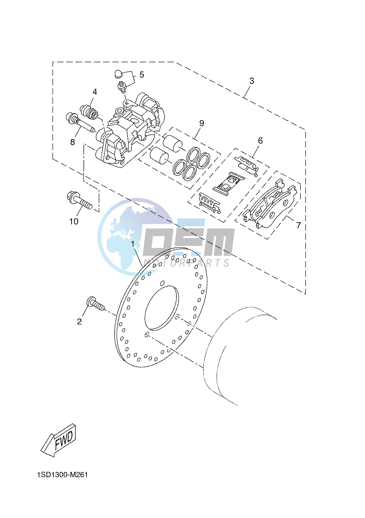 REAR BRAKE CALIPER