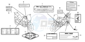 CBF600NA drawing CAUTION LABEL