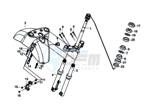 FIDDLE III 125I L5-L6 drawing FRONT FORK/ FRONT FENDER / STEERING HEAD BEARING