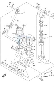 DF 300AP drawing Trim Cylinder w/Transom (X or XX)