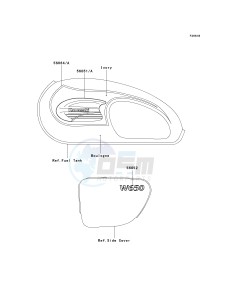 EJ 650 A [W650] (A2-A4 A4 CAN ONLY) W650 drawing DECALS-- BOULOGNE_IVORY- --- EJ650-A3- -