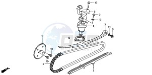 SH150R 125 drawing CAM CHAIN/TENSIONER