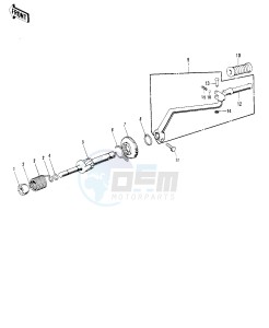 F6 (-A) 125 drawing KICKSTARTER MECHANISM