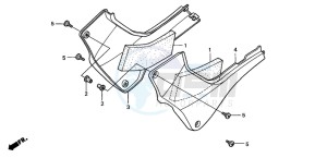 CB600F2 CB600F drawing SIDE COVER