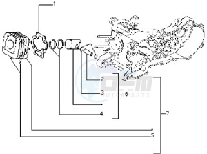 Typhoon 50 drawing Cylinder-piston-wrist pin assy