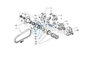 Hexagon 250 GT drawing Driven pulley