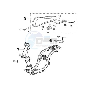 LUDIX 10 SP BLASTER drawing FRAME AND SADDLE