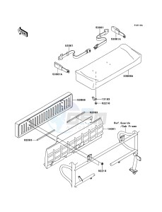 MULE 4010 DIESEL 4x4 KAF950FCF EU drawing Seat