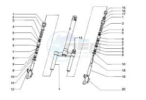 Runner VX-VXR 125-200 125 drawing Fork MY97-99