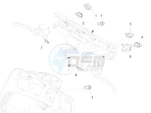 GTS 300 ie ABS (NAFTA) drawing Selectors - Switches - Buttons