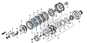 TRX250TE FOURTRAX ES drawing CLUTCH