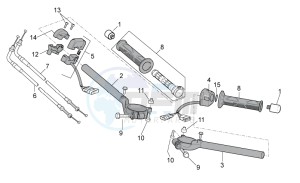 RSV 4 1000 4V drawing Handlebar - Controls