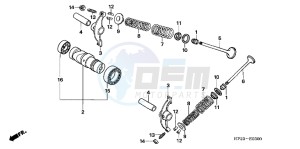 TRX90XE TRX90 Europe Direct - (ED) drawing CAMSHAFT/ VALVE