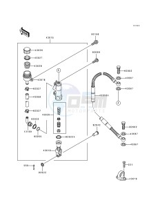 KX 500 E [KX500] (E9) [KX500] drawing REAR MASTER CYLINDER