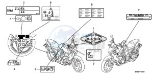 CB1000RC drawing CAUTION LABEL (2)